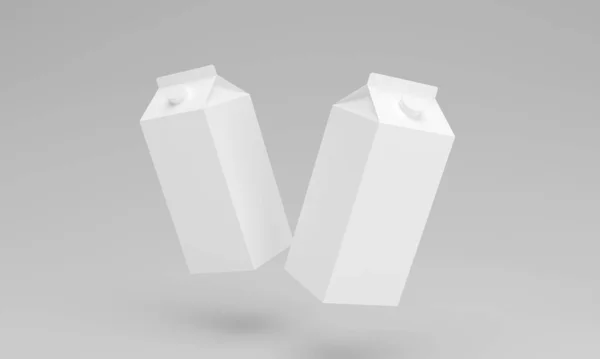 Verpackungsdesign Für Milchverpackungen Rendering — Stockfoto