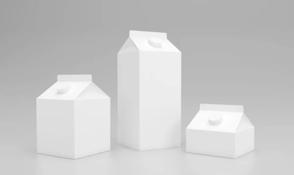 Süt Paketi Paket Tasarımı Hazırlandı — Stok fotoğraf