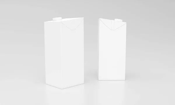 Opakowanie Mleka Projektowanie Pakietów Renderowane — Zdjęcie stockowe