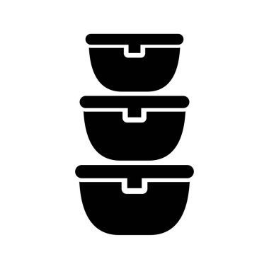 Lid Glyph Simgesi ile Yemek Kasesi