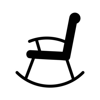 Sallanan sandalye glif simgesi