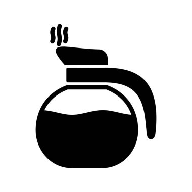 Çay çaydanlık glif simgesi