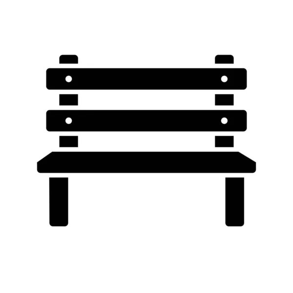 Banc Glyphe Icône — Image vectorielle