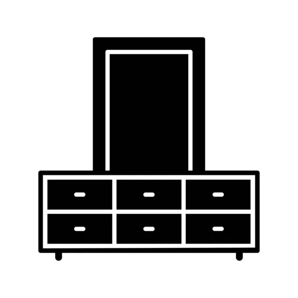 Kaptafel Glyph pictogram — Stockvector