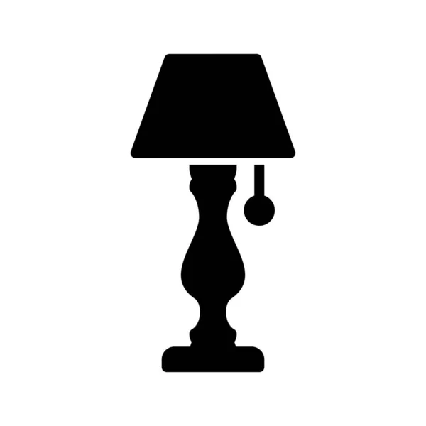 Lampe mit Standfuß Glyph Icon — Stockvektor