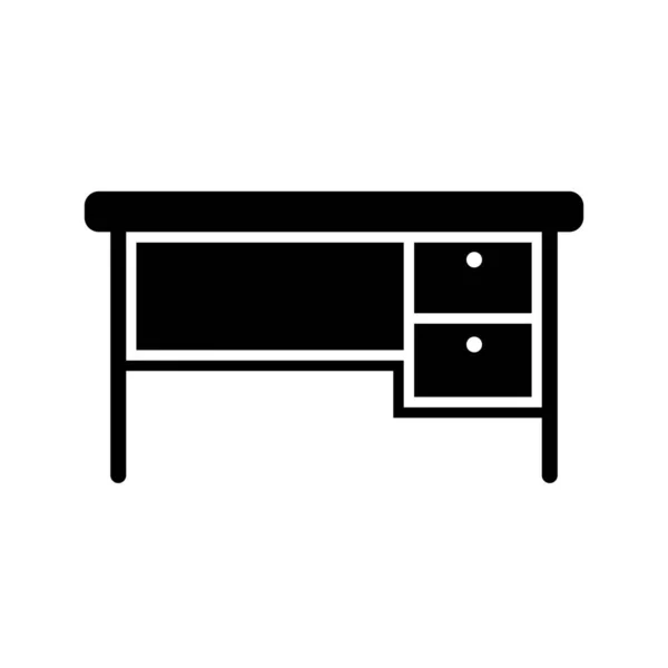 Ícone de glifo de mesa simples — Vetor de Stock