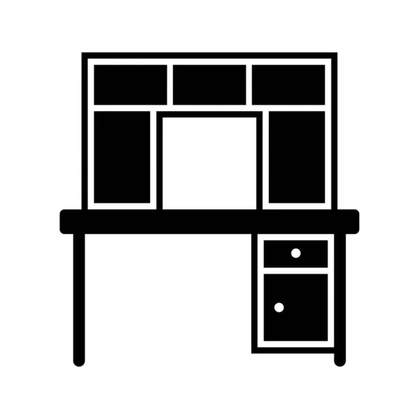 Tafel met planken Glyph Icon — Stockvector