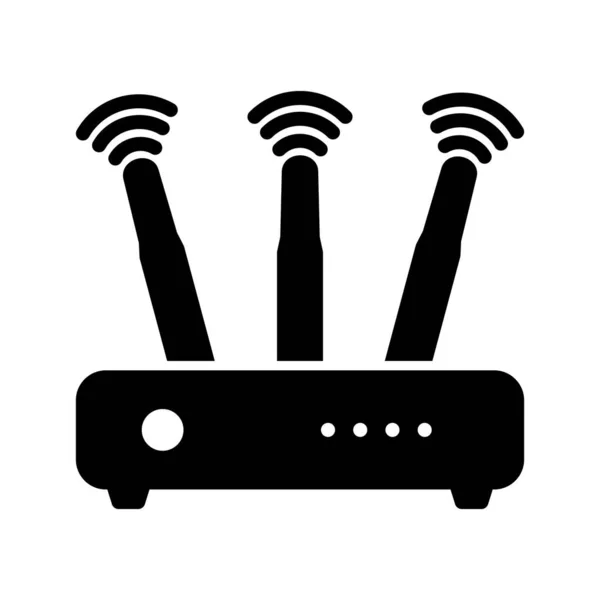 Icona del glifo del router — Vettoriale Stock