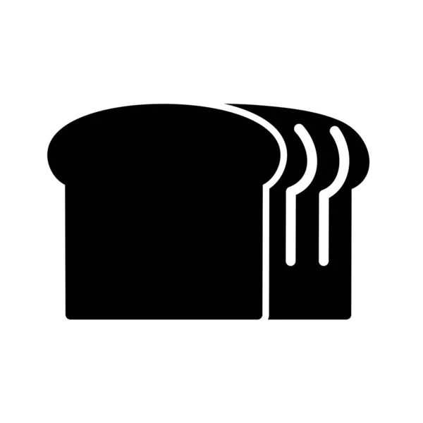 Brot-Glyphen-Ikone — Stockvektor