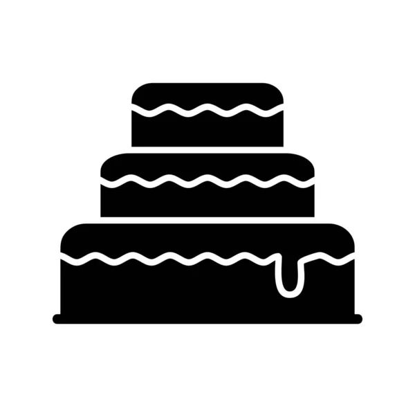 Icona del glifo torta — Vettoriale Stock