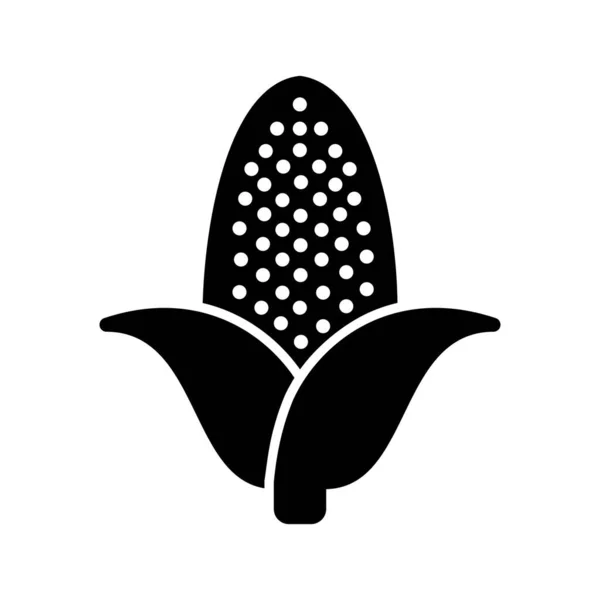 Glyphe de maïs icône — Image vectorielle