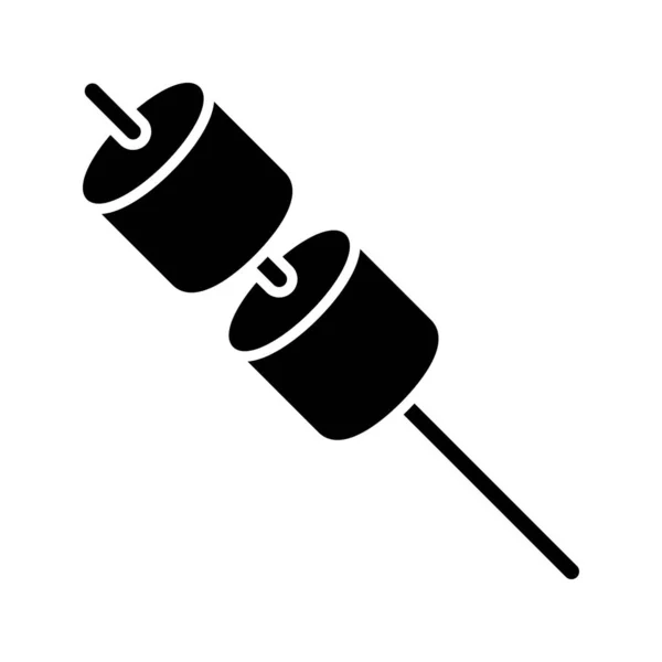 Icona Glyph Marshmallow — Vettoriale Stock