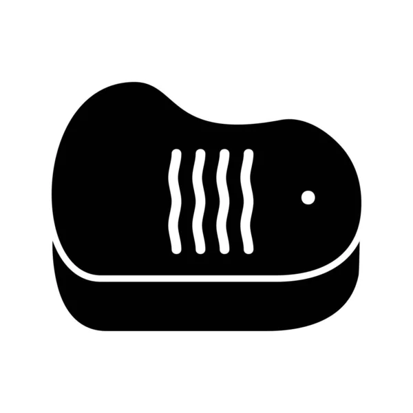 Steak-Glyphen-Symbol — Stockvektor