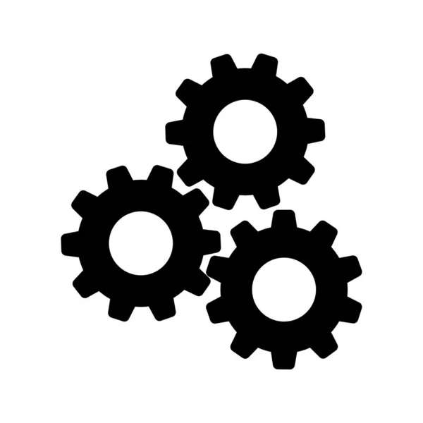 Cog Wheels Glyph Icon — Stock Vector