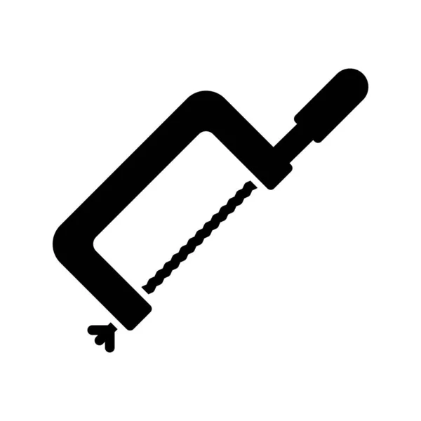 Handsaw Glyph Icon — Stock Vector