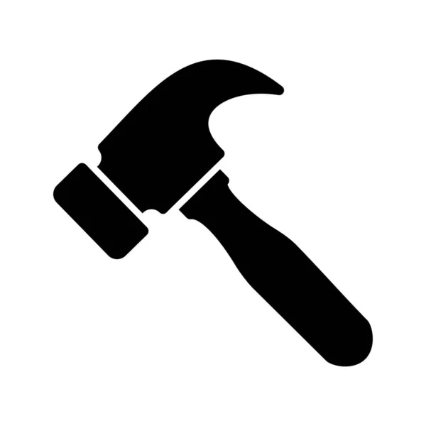 Hammer Glyph Icon — Stock Vector