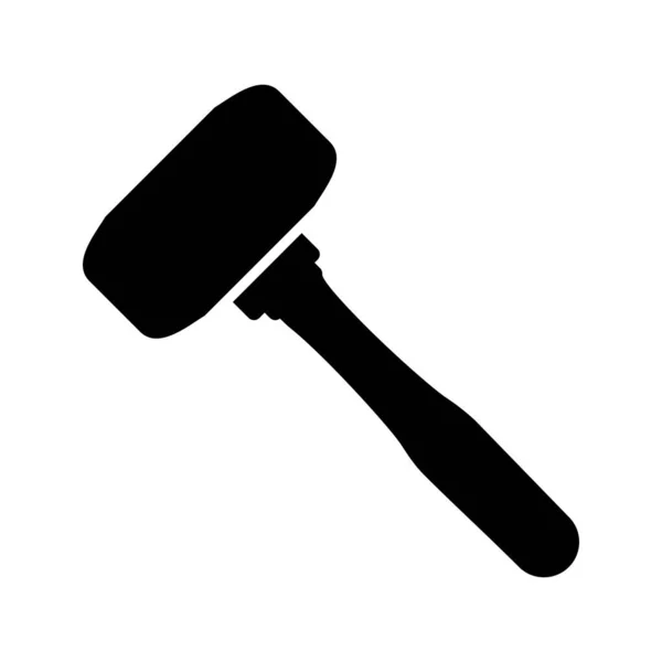Sledgehammer Glyph Icon — Stock Vector