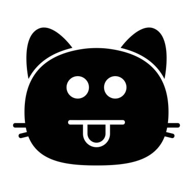 kedi göz kırpan Glyph Simgesi
