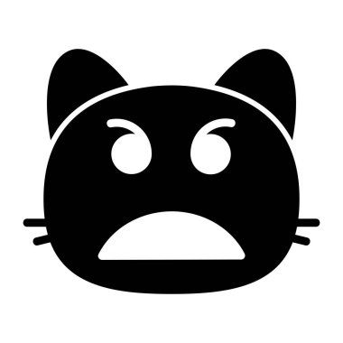 kedi suratlı Glyph Simgesi