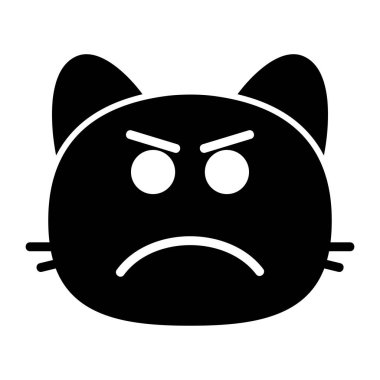 kedi kaşlarını çattı Kabartma Simgesi