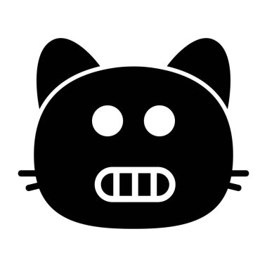 kedi suratını buruşturan Glyph Simgesi