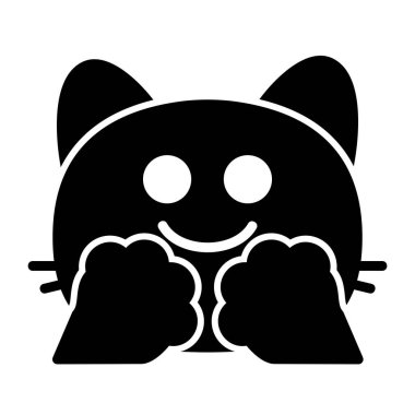 kedi kucaklaması Glyph Simgesi