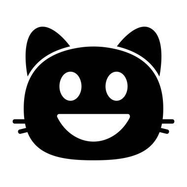 kedi gülen kabartma simgesi
