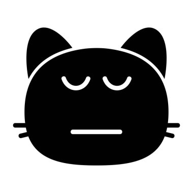 kedi Uyuyan Kabartma Simgesi