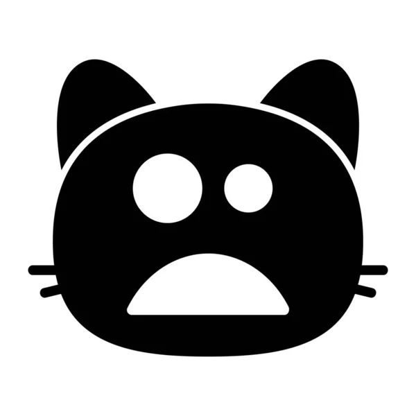 Cat zany I Glyph Icon — Stockový vektor