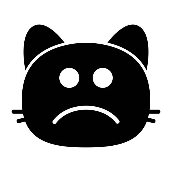 Gato grito glifo icono — Vector de stock