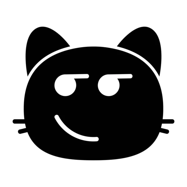 Kat blik I glyph icoon — Stockvector