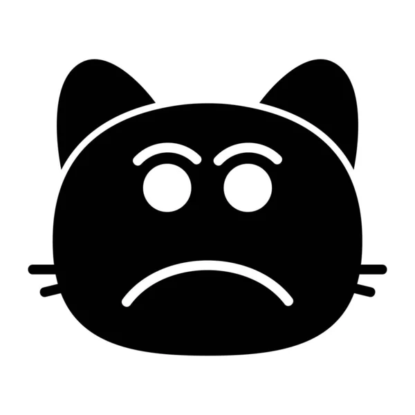 Γλουτίνη γάτας Glyph Icon — Διανυσματικό Αρχείο