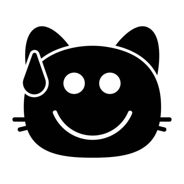 Katzenschweiß I Glyph Icon — Stockvektor