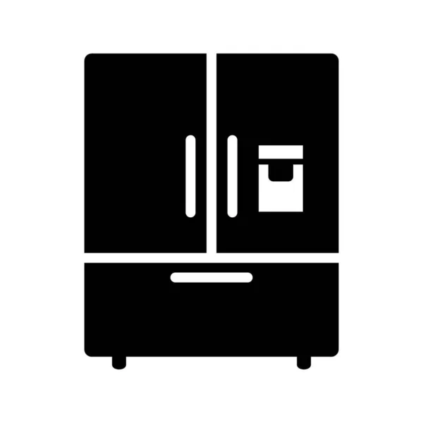 Icône de glyphe de réfrigérateur — Image vectorielle