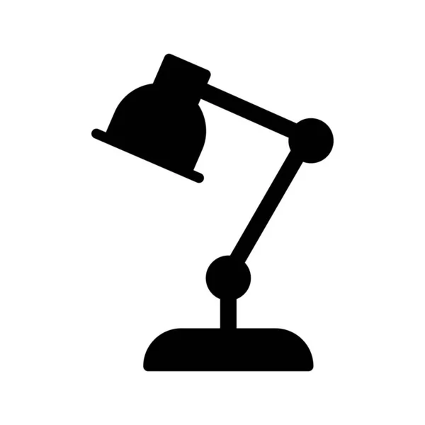 Masa lambası glif simgesi — Stok Vektör