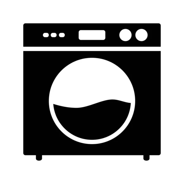 Máquina de lavar Glyph Icon — Vetor de Stock