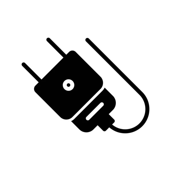 Icône Glyphe prise électrique — Image vectorielle