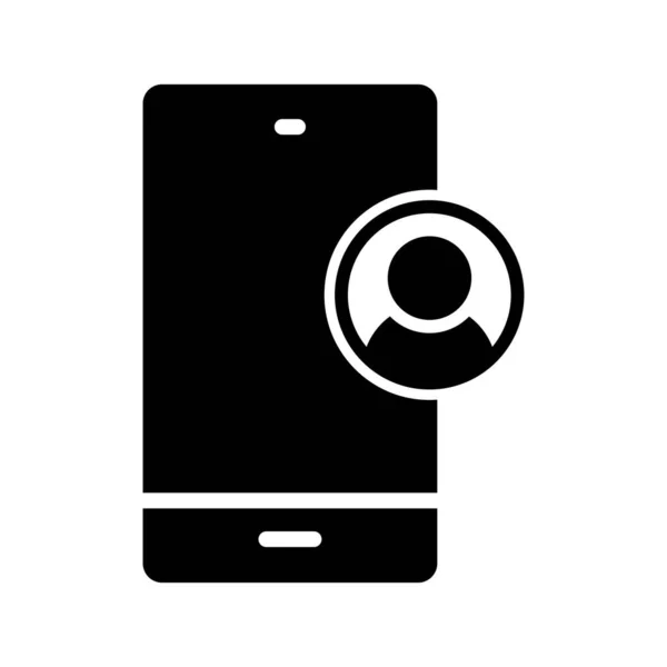 Contactos Glyph Icon — Vetor de Stock