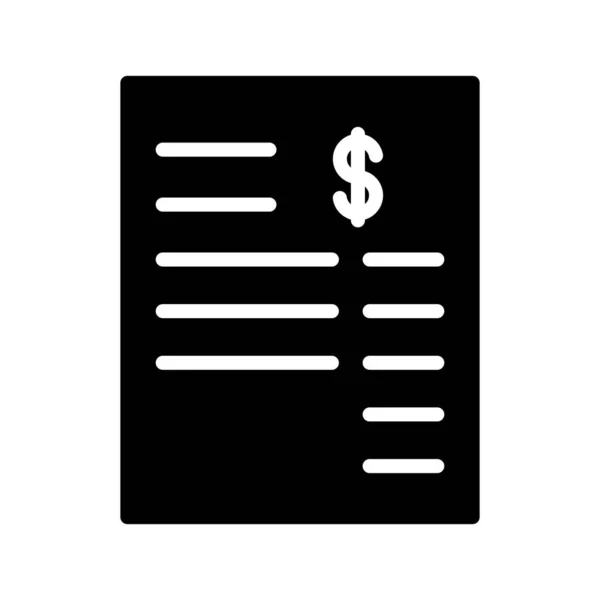 Invoices Glyph Icon — 图库矢量图片