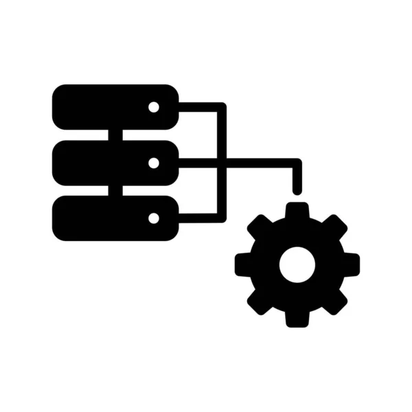 Manage Data Glyph Icon — Stock Vector