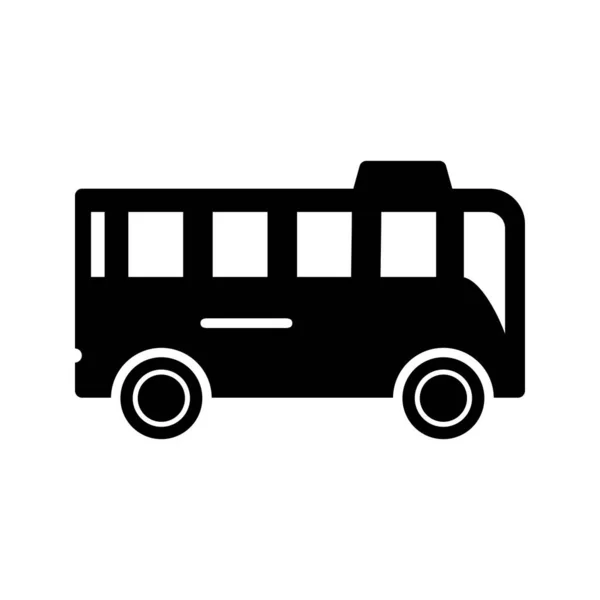 Glifo de bus icono — Archivo Imágenes Vectoriales