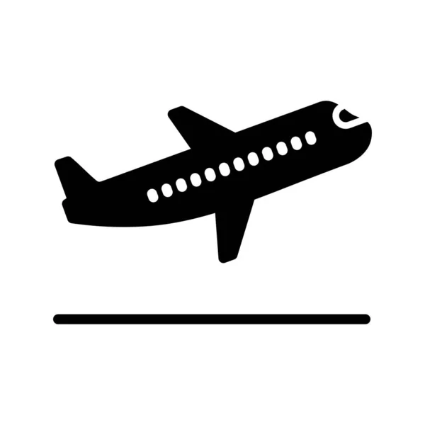 Repülő repülőgép Glyph Icon — Stock Vector