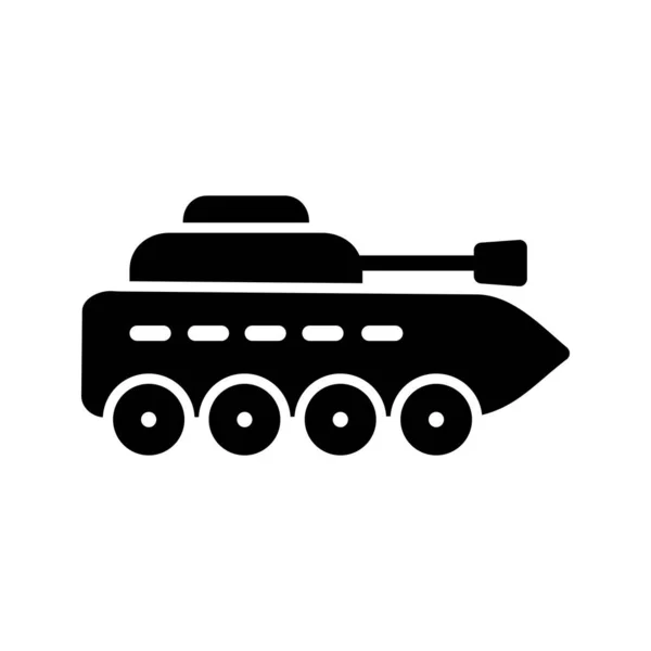 Infanteriepanzer Glyph Icon — Stockvektor