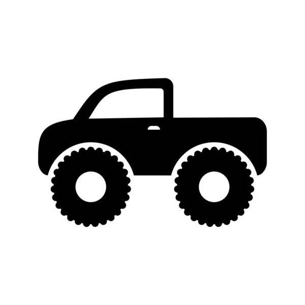 Monster Truck Glyph Icon —  Vetores de Stock