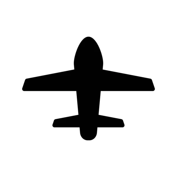 Ícone de glifo de avião —  Vetores de Stock