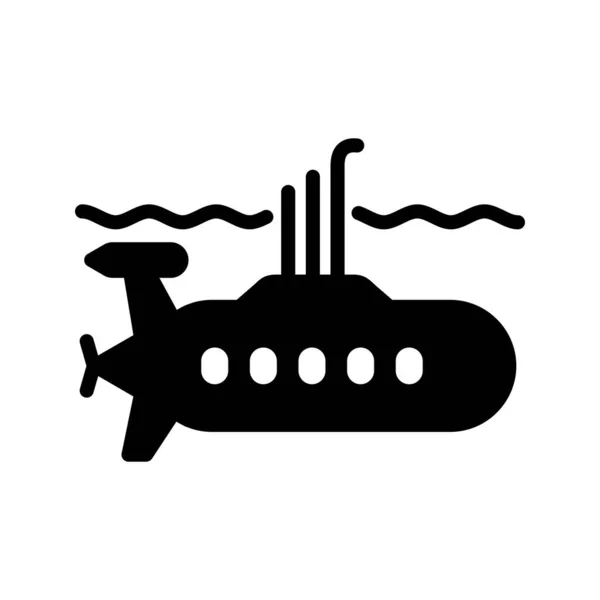 Icona del glifo sottomarino — Vettoriale Stock