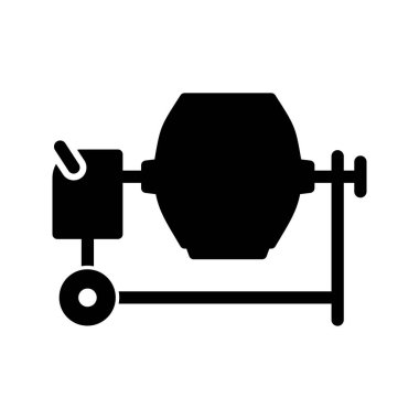 Yapı Glyph Vektör Simgesi Tasarımı