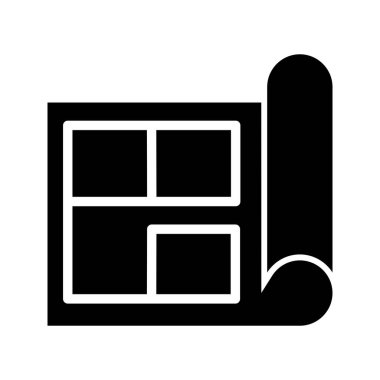 Yapı Glyph Vektör Simgesi Tasarımı