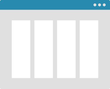 4 Sütun Düz simge tasarımı