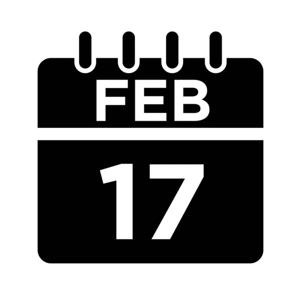 02-Φεβρουάριος - 17 Glyph Icon — Διανυσματικό Αρχείο